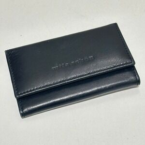 Mila Schon Black Leather Key Holder Case Wallet‎